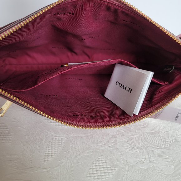 COACH Polly Pebbled Leather Crossbody Bag- Rouge color - Picture 13 of 16